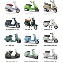 MOTO VESPA 1:18 ASSORTITA