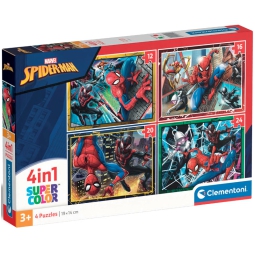 PUZZLE 4 IN 1 SPIDERMAN  3+ ANNI