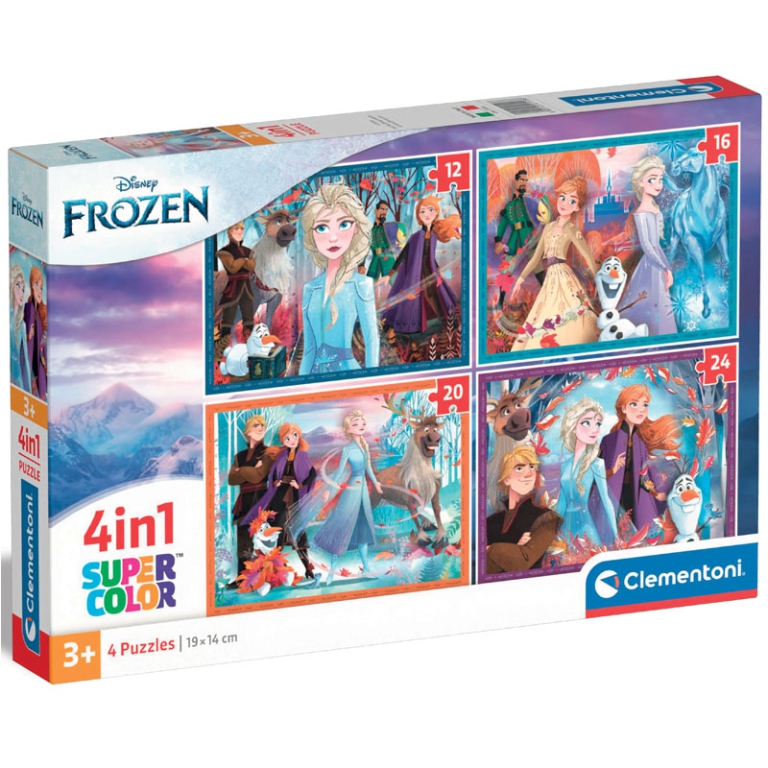 PUZZLE 4 IN 1 FROZEN     3+ ANNI