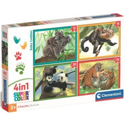 PUZZLE 4 IN 1 ANIMALI 3+ ANNI