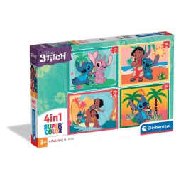 PUZZLE 4 IN 1 STITCH      3+ ANNI