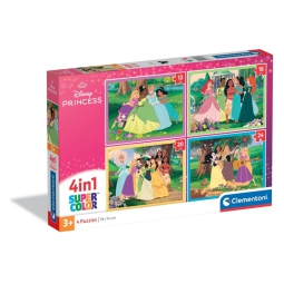 PUZZLE 4 IN 1 PRINCIPESSE 3+ ANNI
