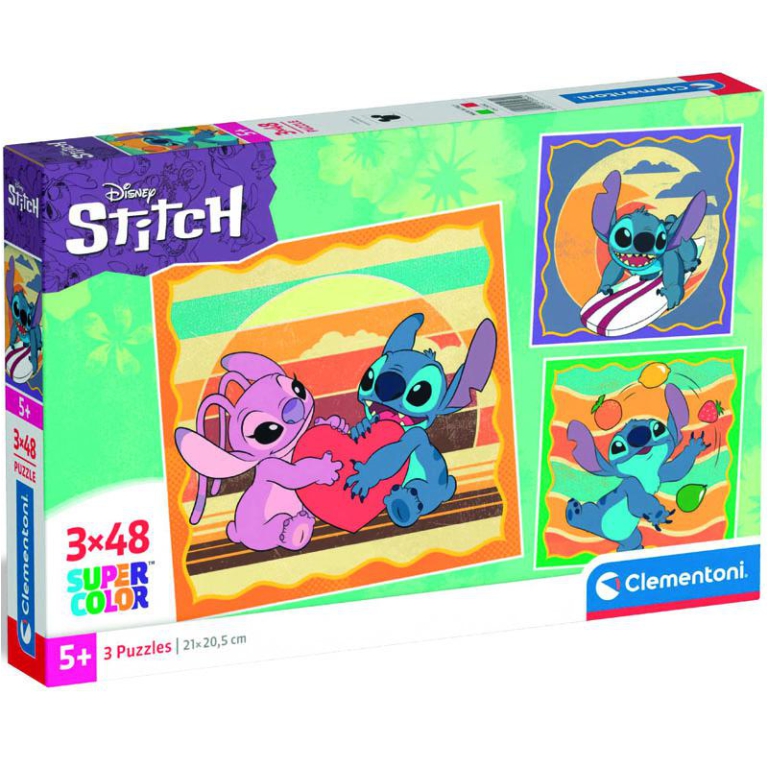 PUZZLE 3X48 STITCH 5+ ANNI