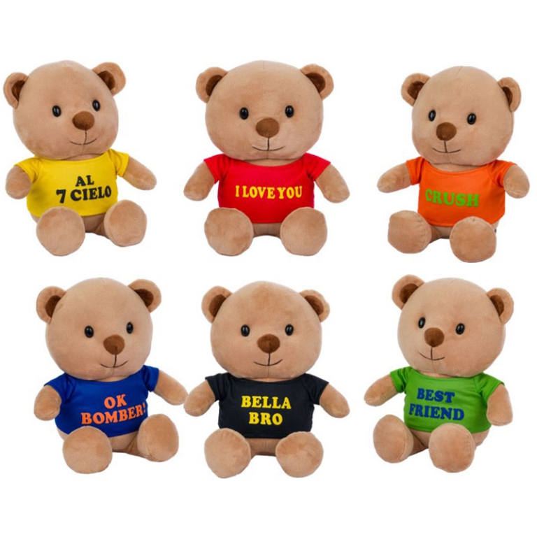 PELUCHES ORSETTI 25CM C/ TSHIRT