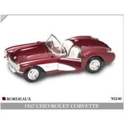 AUTO D-CAST 1957 CHEVROLET CORVETTE BORDEAUX 1:24