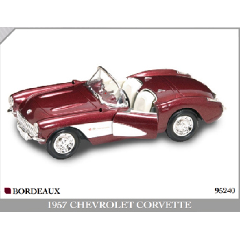 AUTO D-CAST 1:24 1957 CHEVROLET CORVETTE BORDEAUX