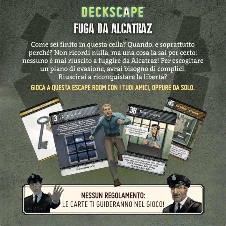 DECKSCAPE FUGA DA ALCATRAZ 12+ ANNI 1+ GIOCATORI 2