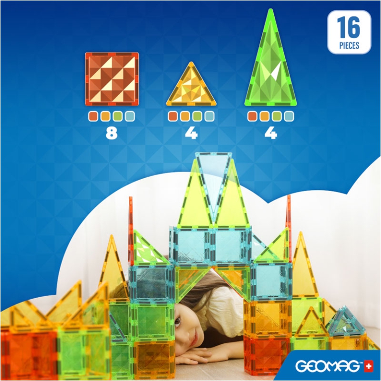 GEOMAG MAGNETIC TILES GEMS 16PZ 2