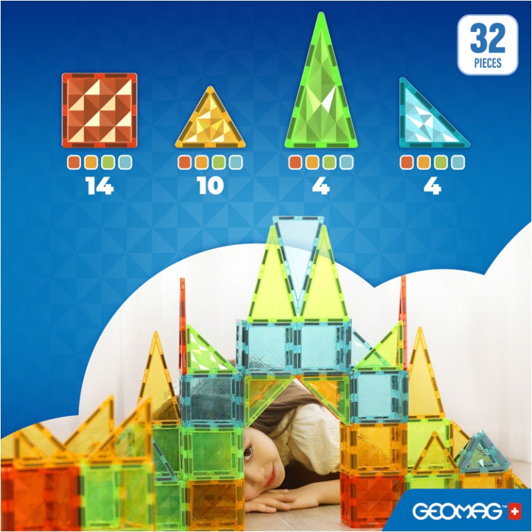 GEOMAG MAGNETIC TILES GEMS 32PZ 5