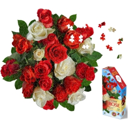 PUZZLE SAGOMATO 350PZ FIORE ROSA