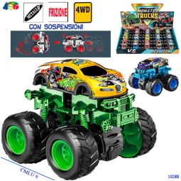 AUTO MONSTER IN METALLO A FRIZIONE 9CM