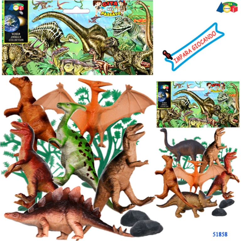 BUSTA ANIMALI DINOSAURI  GITA NEL PASSATO