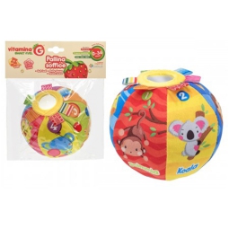 PALLA SOFFICE 13CM ANIMALI CON SONAGLIO