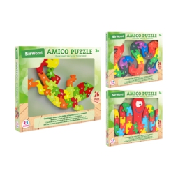 PUZZLE LEGNO 26PZ LETTERE/NUMERI 3ASS