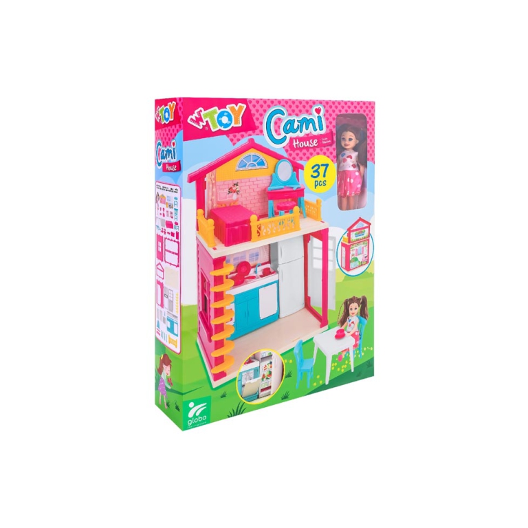 CASA DELLE BAMBOLE CON 37 ACCESSORI