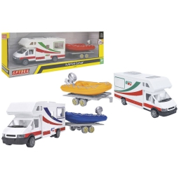 CAMPER CON GOMMONE DIE CAST RETROCARICA 12X37X7CM
