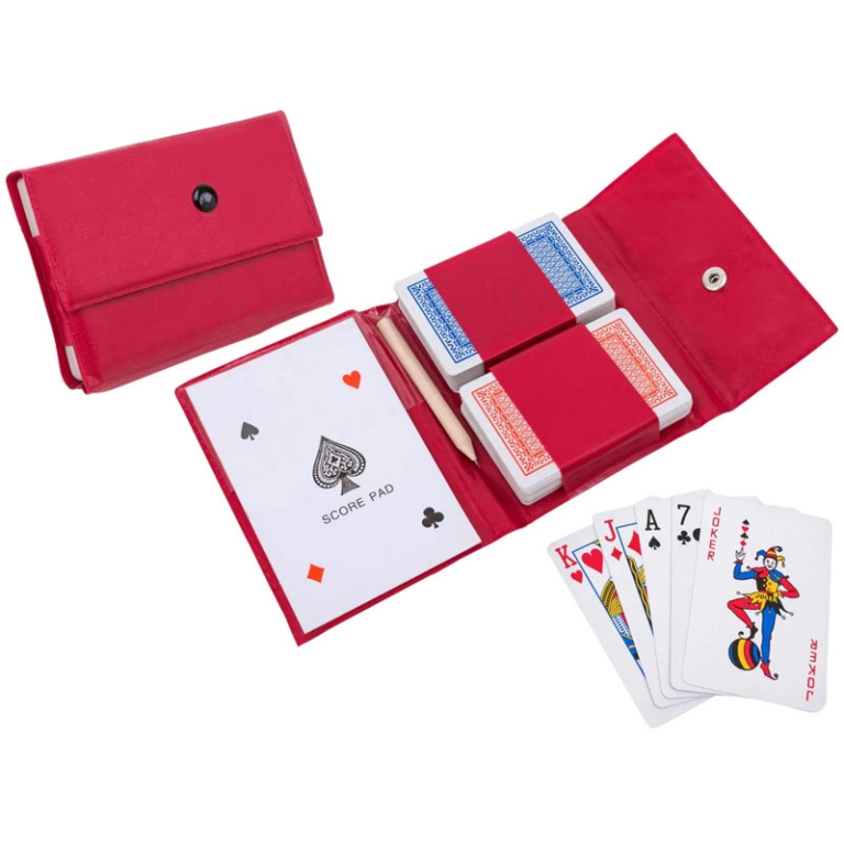 CARTE DA POKER 2 MAZZI   CON ASTUCCIO 10X13X3CM 3