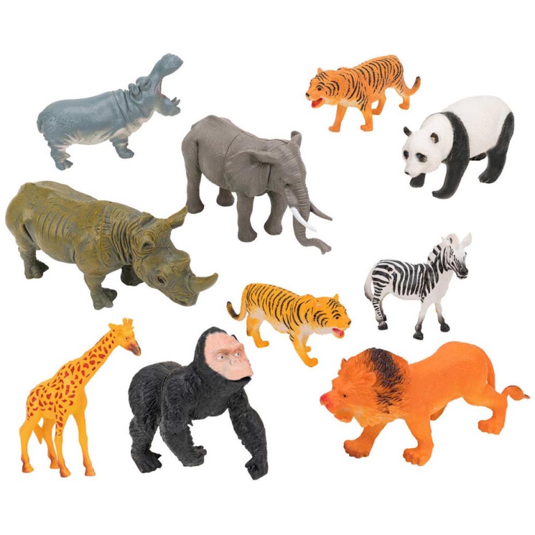 BUSTA ANIMALI DELLO ZOO  5PZ 35,5X23X5,5CM 2