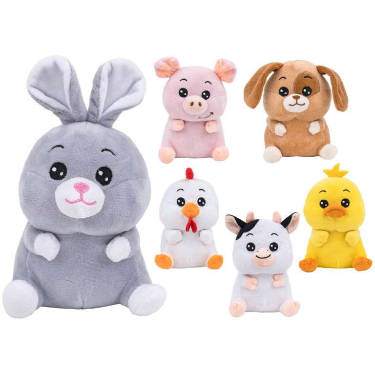 PELUCHE ANIMALI 19CM ASSORTITI 2