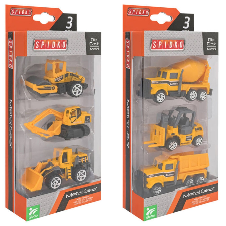 CONFEZIONE 3 MEZZI CANTIERE DIE CAST 2