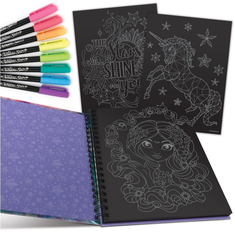 NEBULOUS STARS LIBRO DA COLORARE PAGINE NERE 2