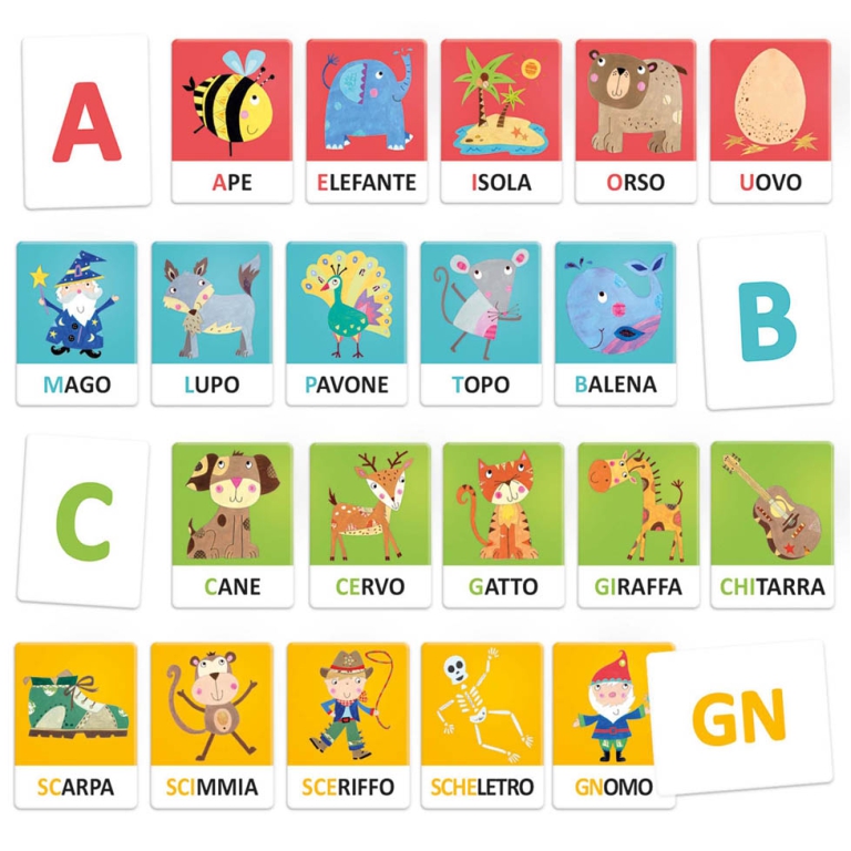 FLASHCARDS ALFABETO TATTILE FONETICO MONTESSORI 3