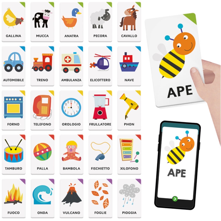 FLASHCARDS PARLANTI SUONI VERSI E RUMORI 2-4 ANNI 2