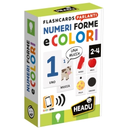 FLASHCARDS PARLANTI NUMERI FORMI E COLORI 2-4 ANNI