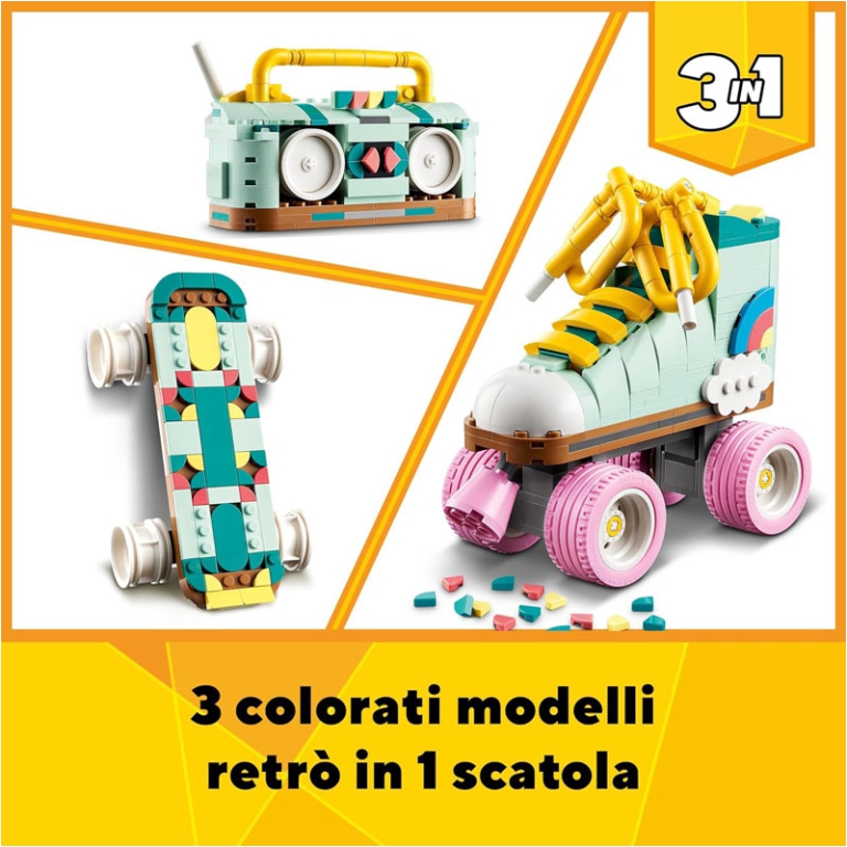 LEGO CREATOR PATTINI A ROTELLE RETRO 2
