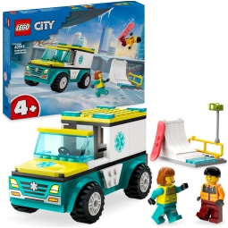 LEGO CITY AMBULANZA DI EMERGENZA E SNOWBOARDER