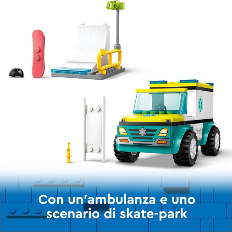 LEGO CITY AMBULANZA DI EMERGENZA E SNOWBOARDER 3