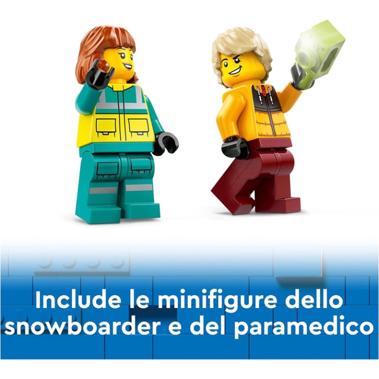 LEGO CITY AMBULANZA DI EMERGENZA E SNOWBOARDER 5