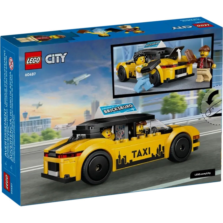 LEGO CITY TAXI GIALLO 3