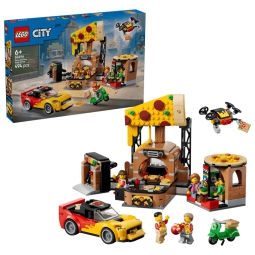 LEGO CITY CENTRO DI CONSEGNA PIZZE CON VEICOLI