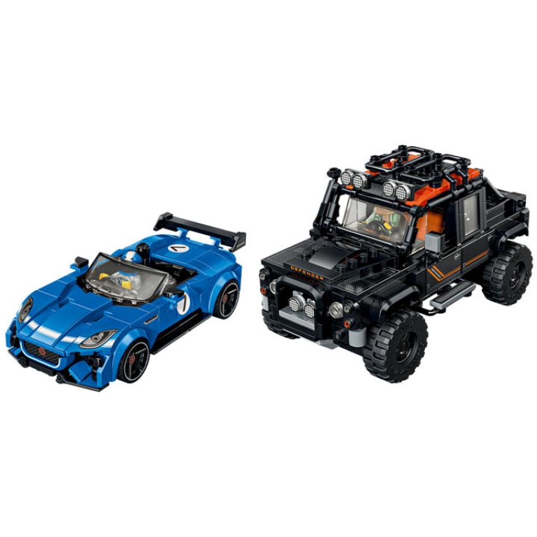 LEGO SPEED CHAMPION JAGUARD E LAND ROVER 3