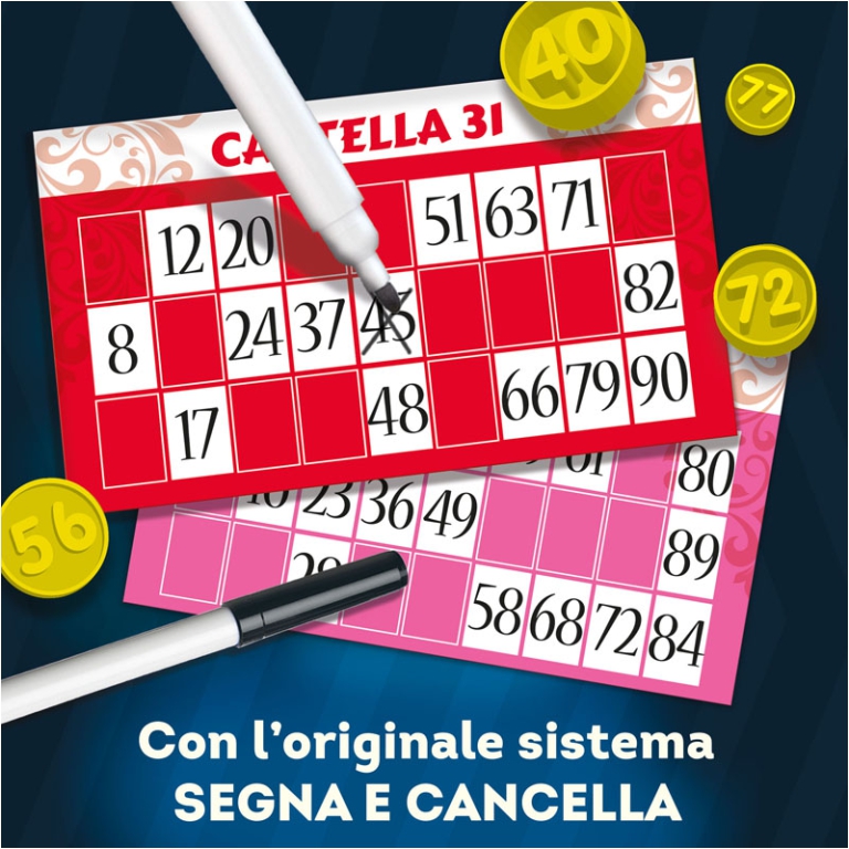 TOMBOLA SEGNA E CANCELLA 48 CARTELLE 6+ ANNI 5