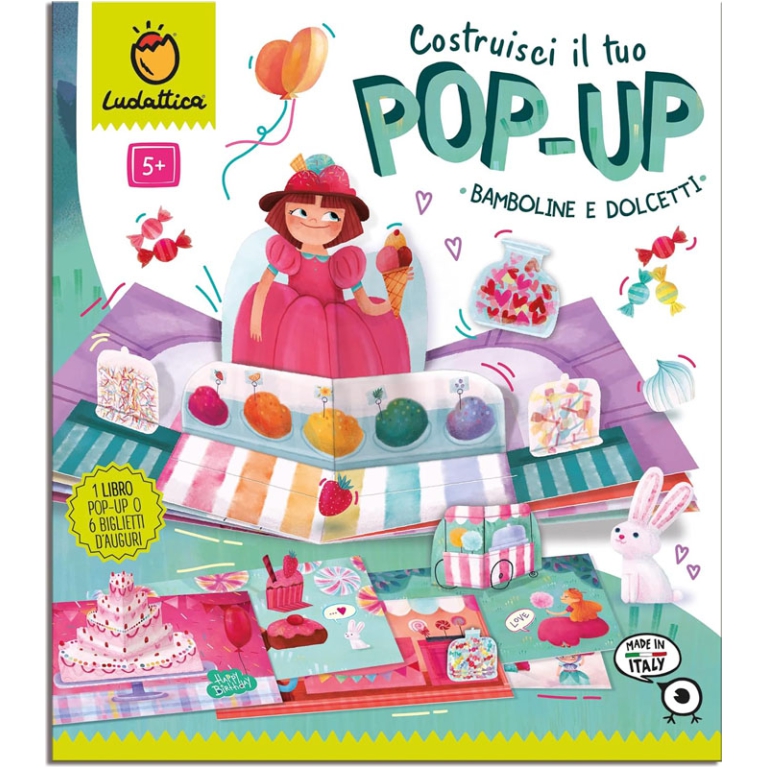 COSTRUISCI IL TUO POP-UP BAMBOLE DOLCETTI 5+ ANNI