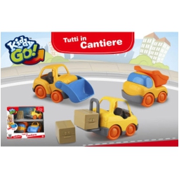 KIDDY GO VEICOLI DA CANTIERE SET 3 MEZZI