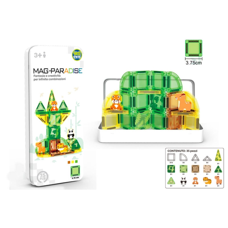 COSTRUZIONI MAGNETIC NANO PIASTRELLE FORESTA 35PZ