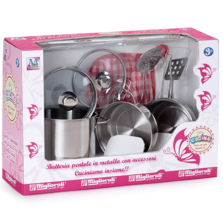 SET PENTOLINI IN METALLO 30CM
