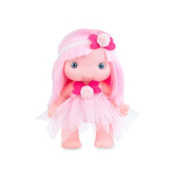 BAMBOLA 25CM PIU PINK CAPELLI ROSA