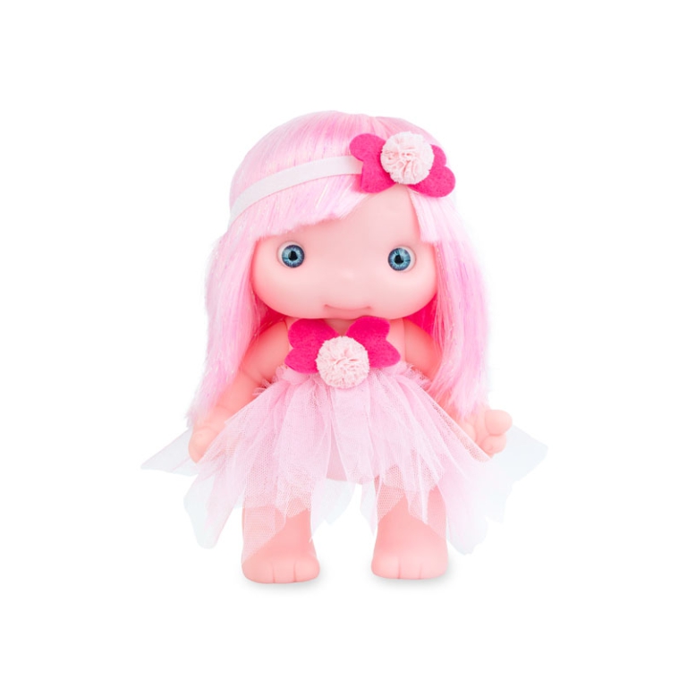 BAMBOLA 25CM PIU PINK CAPELLI ROSA