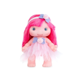 BAMBOLA 25CM PIU PINK CAPELLI FUCSIA