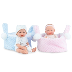 BAMBOLA 21CM BEBE MINI GOLOSINAS CON CESTA