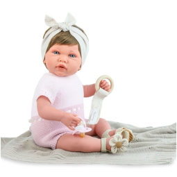 BAMBOLA 45CM REBORN ANE VICHY FLOWER MORBIDA