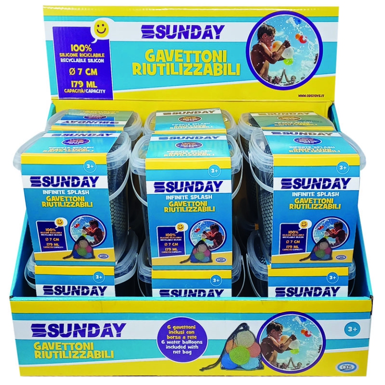 BOMBE D'ACQUA GAVETTONI RIUTILIZZABILI 6PZ 2