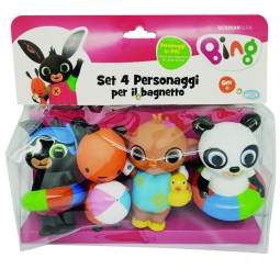 SET 4 PERSONAGGI BING PER IL BAGNETTO