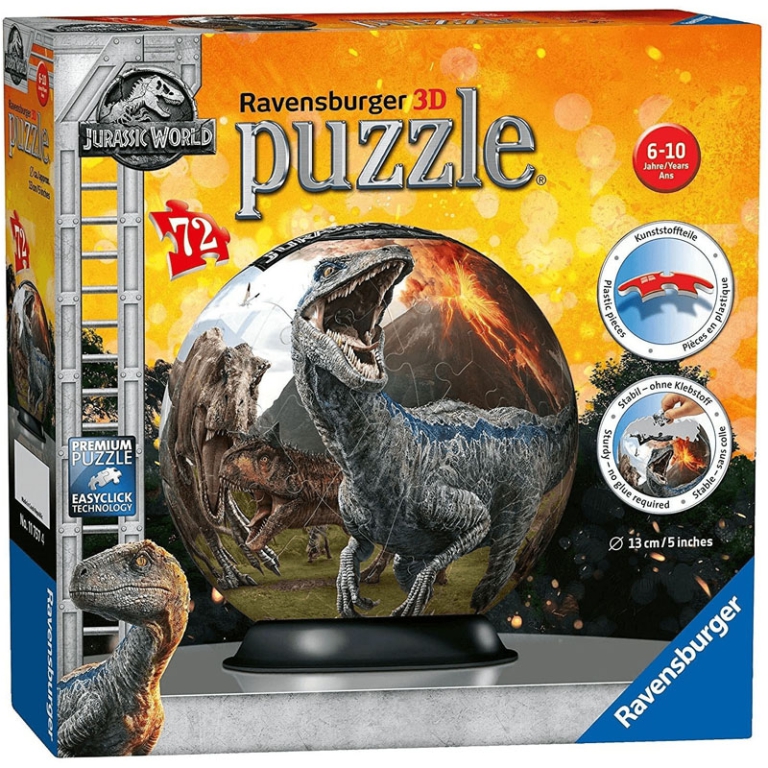 PUZZLE 3D BALL JURASSIC  WORLD 72PZ