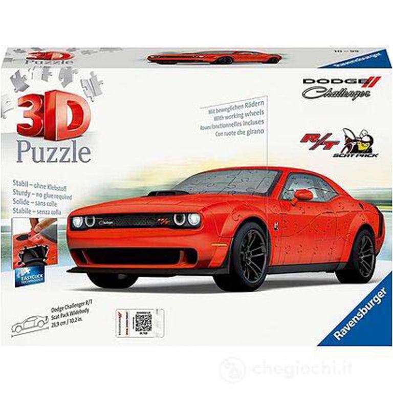 PUZZLE 3D DODGE CHALLENGER RED