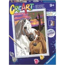 CREART CAVALLO AL TRAMONTO 20X27X5CM